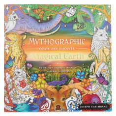 an adult coloring book with animals and butterflies on it, featuring the title's title