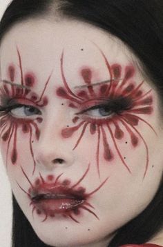 Vampy Makeup, Makeup Drawing, Witch Makeup, Swag Makeup, Red Makeup, Unique Makeup, Dope Makeup