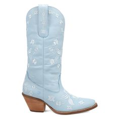 Introducing “Love Bug” – the boot that captures romance and elegance in every stitch. This stunning boot features delicate floral embroidery in a tone-on-tone design, creating a subtle yet enchanting look that’s perfect for the modern romantic. $179.00 Cowboy Boots Casual, Blue Cowgirl Boots, Blue Cowboy Boots, Charlie 1 Horse Hat, Pink Panache Jewelry, Havana Shoes, Custom Cowboy Boots, Consuela Bags, Western Style Boots