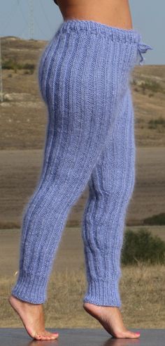 "HAND KNITTED TROUSERS / PANTS ### DESIGNED & CREATED by Giorgio Qualitat ### Product Specification: § Color: Blue ; § Style: Hand knitted ribbed mohair pants ; § Material: 2 strands premium class longhair mohair; Size & Measurements: § Total length: 42.5 \" / 108 cm; § Rise ( from crotch seam to top of waist band) - 35 cm /13.8 \" § Length from the crotch to the lower end: 28.3 '' / 72 cm § Waist circumference: 33.8 \" / 86 cm § Circumference at the lower end : 9.4 '' / 24 cm § Net weight: 558 Trousers Pants, Cozy Stretch Knitted Bottoms, Blue Style, Mohair Pants, Waist Circumference, Knitted Trousers, Blue Pants, Knit Leggings, Handmade Knitting