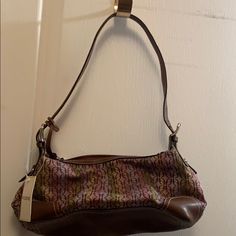 Fossil Signature Bag. Nwt Color: Brown/ Multicolor Size: Approx. 12”W X 6”H X 3-1/2d 1 Inside Zip Pocket 2 Inside Slip Pockets Drop Strap 11” Max (Adjustable Straps) Bag Was Never Used But Bottom Of Bag Has 3 Scratches. Adjustable Strap Bag, Fossil Bags, Coach Bags, Fossil, Zip Pockets, Adjustable Straps, Fashion Inspo, Bag Lady, Women Shopping