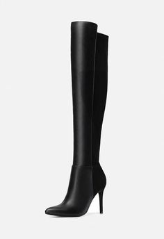 Dream Pairs women's stiletto heel thigh-high boots have a soft elastic upper and a side zipper design that shows off your feminine edge. The red over-the-knee boots are suitable for an occasion where you want to make a fashion statement. How To Wear Thigh High Boots, Weekend Getaway Outfits, Chic Travel Outfit, Knee High Heel Boots, Dressing Tips, Feminine Outfits, Short Sweater, Fashion Shoes Boots, High Heel Boots Knee