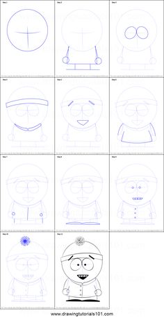 how to draw cartoon characters with different expressions for children's art projects and crafts