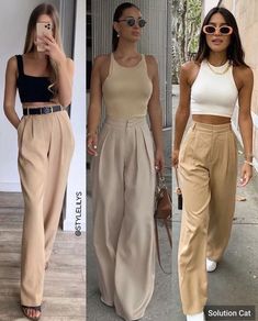 Estilo Clean, Beige Outfit, Looks Style, Style Blog, Look Chic, Outfits Casuales