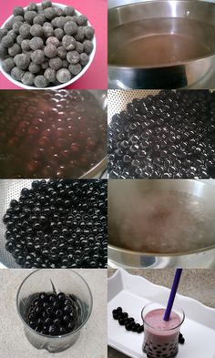 the process of making blackberries is shown here