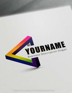 colorful triangle logo design on white paper