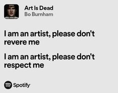 an image of someone's tweeting about art on their twitter account with the caption i am an artist, please don't