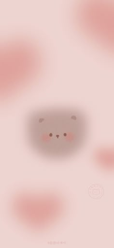 an abstract image of a cat's face in the middle of a pink background