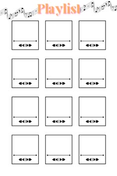 music worksheet for kids to practice the playlist