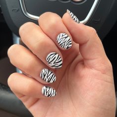 zebra nails 🦓 Comes with nail prep kit including -Cuticle stick -File -Nail glue & adhesive tabs -Alcohol wipe Zebra Nails Acrylic, Zebra Print Nail Art, Scene Nails, Zebra Nail Art, Zebra Print Nails, Animal Nail Art, Zebra Nails, Amazing Nails, Nail Prep