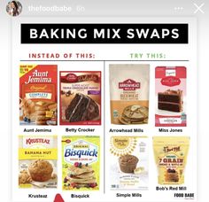 an image of baking mix swaps on the app