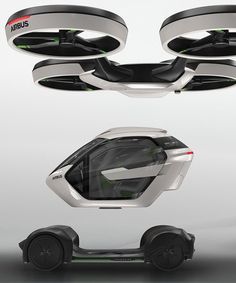 the futuristic vehicle is designed to look like it's flying through the air and has wheels