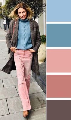 Outfit Pantalon Rosado, Pantalon Rosa Outfit, Colour Combinations Fashion, Color Combinations For Clothes, Outfit Primavera, Blue Outfit, Pink Outfits, Fancy Outfits, Fashion Colours