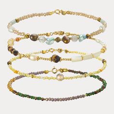 Add a touch of summer to your step with our Colorful Natural Stone Beaded Anklet Set! These stunning pieces feature a vibrant mix of colorful crystals and natural seed beads, strung on a durable brass base plated in gleaming 18K gold. Forget tarnishing worries – these cheerful anklets transition effortlessly. Enhance your summer style with the enchanting charm of bead anklets, where each radiant stone captures the sunlight, casting prismatic sparkles with every elegant step! DETAILS Dainty Bead Everyday Wear Jewelry, Fruit Jewelry, Gift Sets For Women, Nature Earrings, Nature Necklace, Floral Accessories, Beaded Anklets, Butterfly Jewelry, Hair Accessories Jewelry