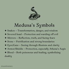 medusa's symbols and their meanings