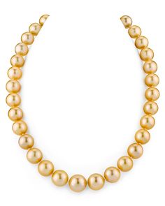 This exquisite Golden South Sea pearl necklace features 11-14mm, AAAA quality pearls hand-picked for their radiant luster and overtones. 

This necklace can be customized to your specifications, and comes packaged in a beautiful jewelry gift box with a complementary pearl care kit.

This strand can also be accompanied by an official appraisal by the GLA (Gemological Laboratory of America) detailing the specifics and retail value of the strand. A unique certificate is generated for every orde Elegant Yellow Pearl Necklaces, Elegant Yellow Pearl Necklace, South Sea Pearl Necklace, Golden South Sea Pearls, 14k Yellow Gold Necklace, Pearl Necklace Earrings, Buy Necklace, Care Kit, Sea Pearl