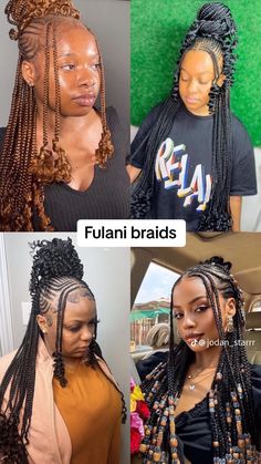 Poc Hairstyles, Lemonade Braids Hairstyles, Short Box Braids Hairstyles, Beautiful Black Hair, Hairstyle Names, Goddess Braids Hairstyles, Cute Braided Hairstyles, Braided Hairstyles For Teens, Cute Box Braids Hairstyles