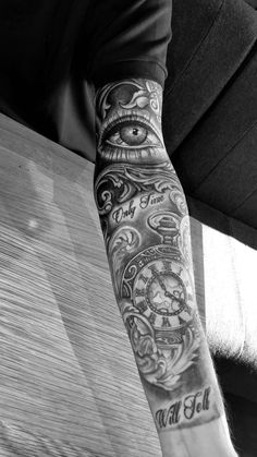 a person with a tattoo on their arm