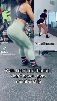 a woman in tights is doing exercises