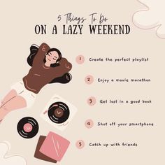 Lazy Day To Do List, Wellness Weekend Ideas, Lazy Weekend Aesthetic, Saturday To Do List, Self Care Weekend, Saturday Activities, Self Care Saturday, Saturday Motivation