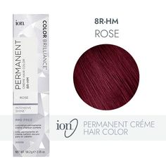 Ion 8R-HM Rose Permanent Creme Hair Color by Color Brilliance | Permanent Hair Color | Sally Beauty Ion Hair Colors, Dusty Rose Hair, Rose Hair Color, Rose Pink Hair, Red Violet Hair, Ion Color Brilliance, Diy Hair Dye, Cherry Red Hair, Schwarzkopf Color