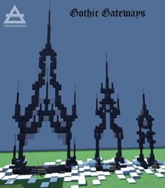 an image of some sort of art that is made out of lego blocks and has the words gothic gateways on it