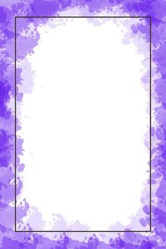 a purple and white square frame with paint splattered on it's edges