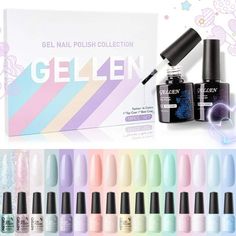 Click here get the deal price of Gellen 6 Colors Gel Nail Polish Set! Click here get the deal price of Gellen Nail Tips and Glue Gel Kit! Click here to see Gellen more great deals! Description This Gellen gel nail polish set comes in 16-colors gel polish, a top & base coat. Perfect for use at home or in the salon, Gellen Gel Nail Polish is safe and easy to use. Feature Perfect Gel Nail ShowMacaron Colors Collection Natural Resin Environmental-friendly & Healthy High Glossy Effect Nail Art Long L Salon Gifts, Uv Nail Lamp, Nail Gel Polish, Nail Polish Set, Top Base, Gel Nail Polish Set, Uv Nails, Nail Polish Sets, Environmental Friendly