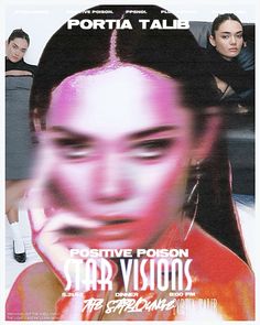 a movie poster for the film star vision featuring a woman's face with her eyes closed