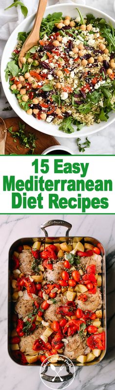 an easy mediterranean diet recipe with meat and vegetables