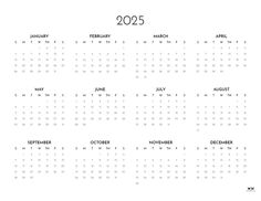 a white calendar with the month numbers in black and white, on a white background