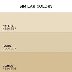 the different shades of paint that are neutral and light in each color, which is similar to