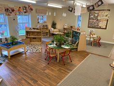 the children's room is clean and ready for their parents to use it as a playroom