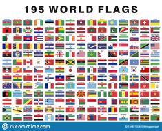 the flags of the world are shown in this poster