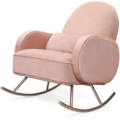 Nursery Works Compass Rocker Contemporary Rocking Chair, Feminine Nursery, Nursery Rocker, Velvet Rose, Nursery Chair, The Compass, Rock Baby, Modern Feminine, Gold Legs