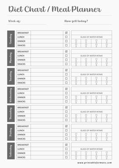 Weekly Diet Planner, Printable Meal Planner weeklymealplannerideas #studentplanner❀. Minimalist Meal Plan, Diet Calendar, 7 Day Cabbage Soup Diet, Balanced Diet Chart, Calorie Chart, Meal Planner Printable Free, Printable Meal Planner, Food Tracking, Daily Meal Planner