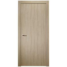 an open wooden door on a white background