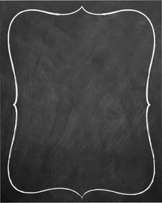 a chalkboard with a white frame on it in the shape of an empty square