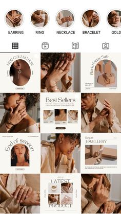 the website is designed to look like it has many different types of jewelry