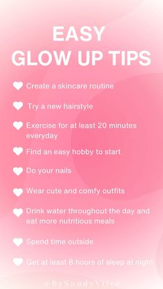 How to glow up | glow up tips | beauty tips | Check out the full article for more ideas for your your ultimate glow up. Beauty Tips For School, How To Change Your Self, Clothes Glow Up, How To Glow Up Skin, Easy Glow Up, That Girl Glow Up, Glow Up 11-15, How To Glow Up For New Year, How To Have A Glow Up Overnight