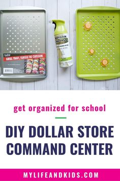 the dollar store command center is organized for school and it's free printable