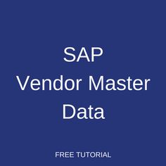 the text sap vendor master data is shown in white on a blue background with an image of