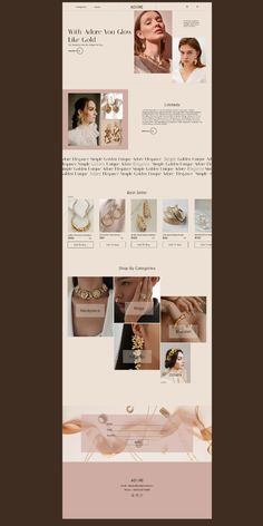 an image of a website page for jewelry store