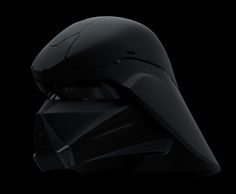 a star wars helmet is shown against a black background