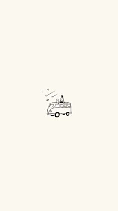 chill, minimalist, lockscreen, aesthetic, simple Adventure Dog Tattoo, Kombi Van Tattoo, Volkswagen Bus Tattoo, Road Trip Tattoo Ideas, Road Trip Tattoo, Roadtrip Tattoo