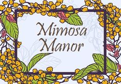 the minnesota manor logo is surrounded by yellow flowers