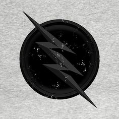 a black and white photo of the flash logo