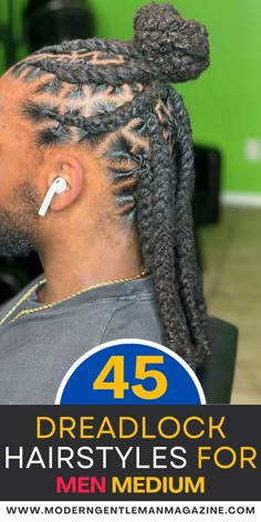 Mens Dreadlock Styles With Fade, Locs Hairstyles Long Men, Men's Dreadlocks Styles, Loc Cornrow Styles Men, Professional Loc Styles Men, Unique Dreadlock Hairstyles, Locs Hairstyles For Prom, Man Bun Black