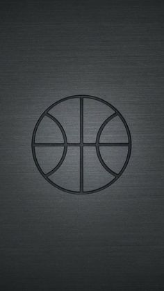 a black and white photo with a basketball on it's back side, in front of a gray background