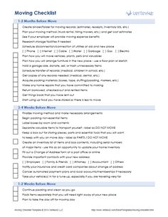 a moving checklist is shown in this image